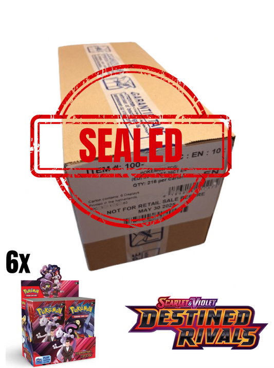 Pokémon TCG: Destined Rivals – Sealed Case (6 Booster Boxes) | English | Brand New